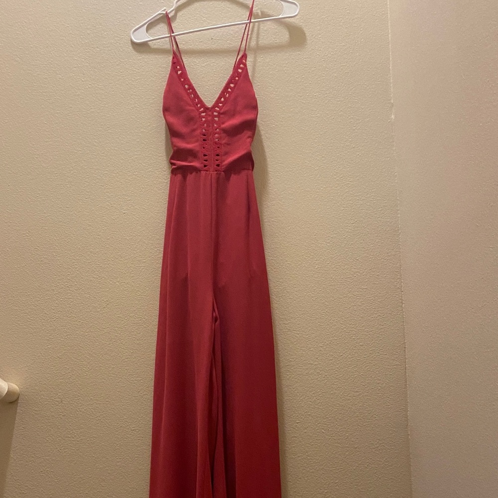 Pink Lush lace back jump suit - Picture 2 of 6